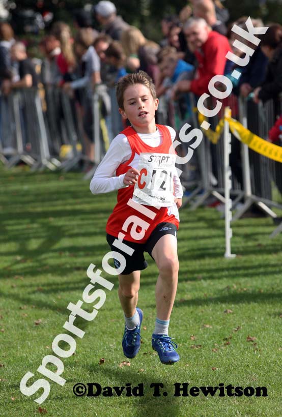 Salford Harriers winning the under-11 boys Northern Cross Country Relays, Graves Park, Sheffield.